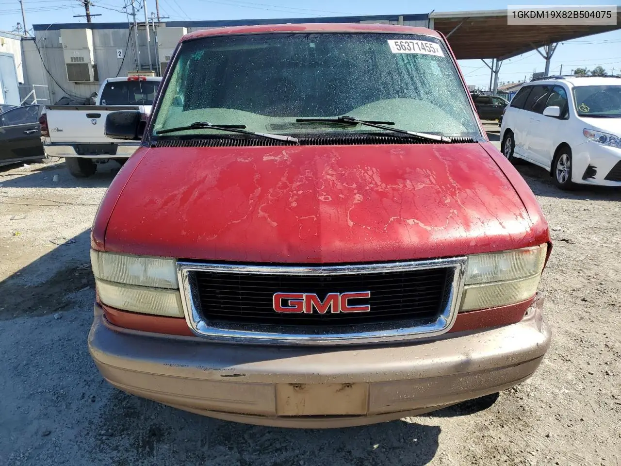2002 GMC Safari Xt VIN: 1GKDM19X82B504075 Lot: 56371455