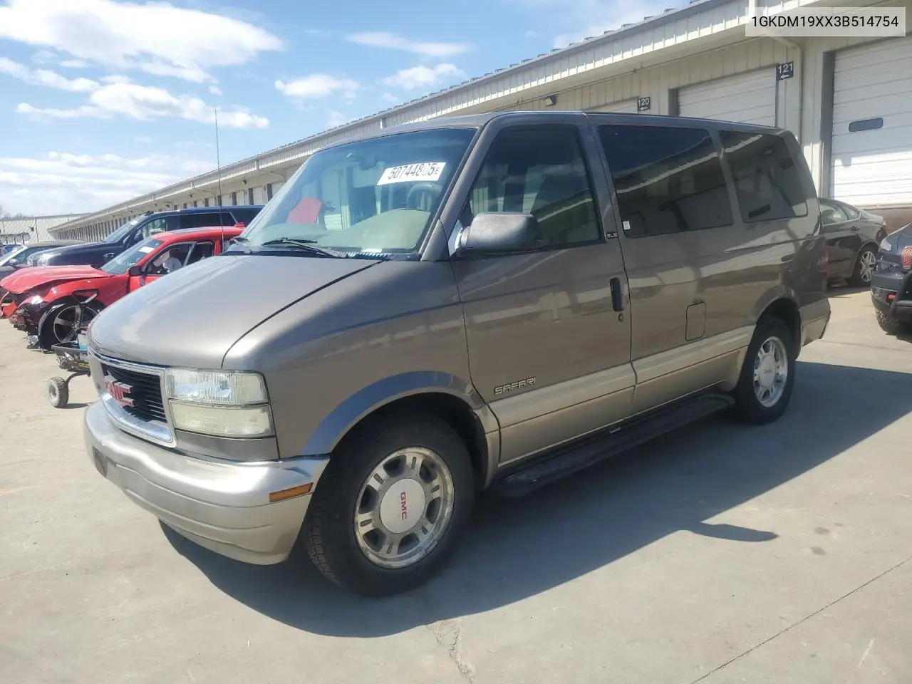 2003 GMC Safari Xt VIN: 1GKDM19XX3B514754 Lot: 50744805