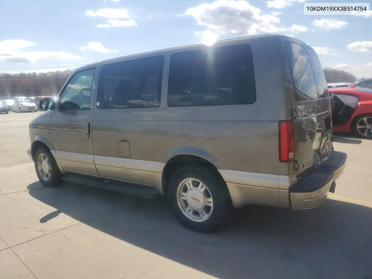 2003 GMC Safari Xt VIN: 1GKDM19XX3B514754 Lot: 50744805