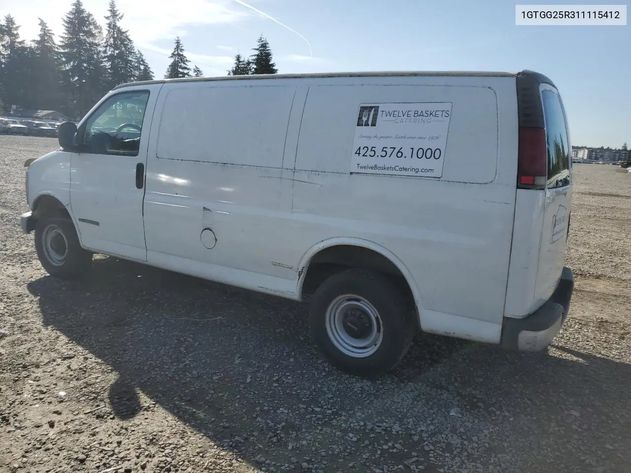 2001 GMC Savana G2500 VIN: 1GTGG25R311115412 Lot: 51871245