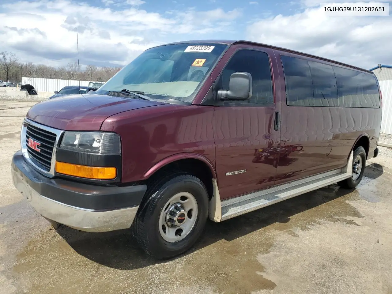 2003 GMC Savana G3500 VIN: 1GJHG39U131202651 Lot: 49723305