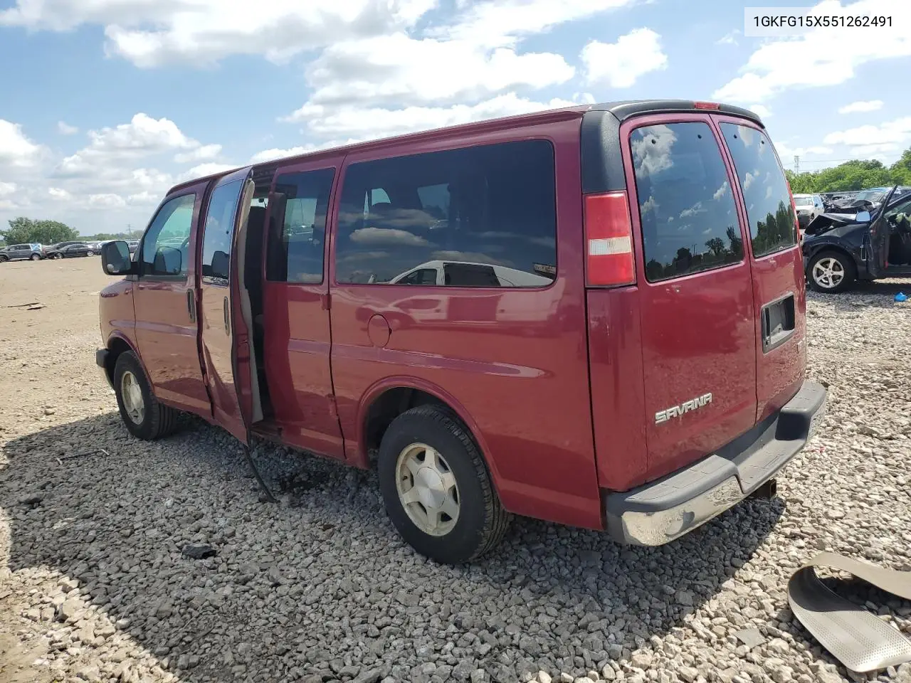2005 GMC Savana G1500 VIN: 1GKFG15X551262491 Lot: 62782955