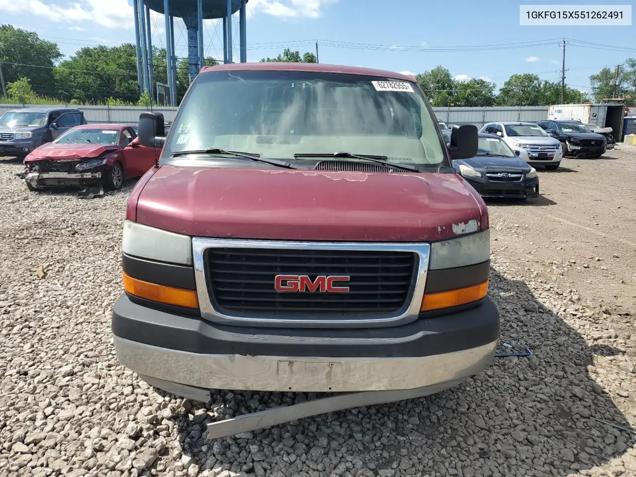 2005 GMC Savana G1500 VIN: 1GKFG15X551262491 Lot: 62782955