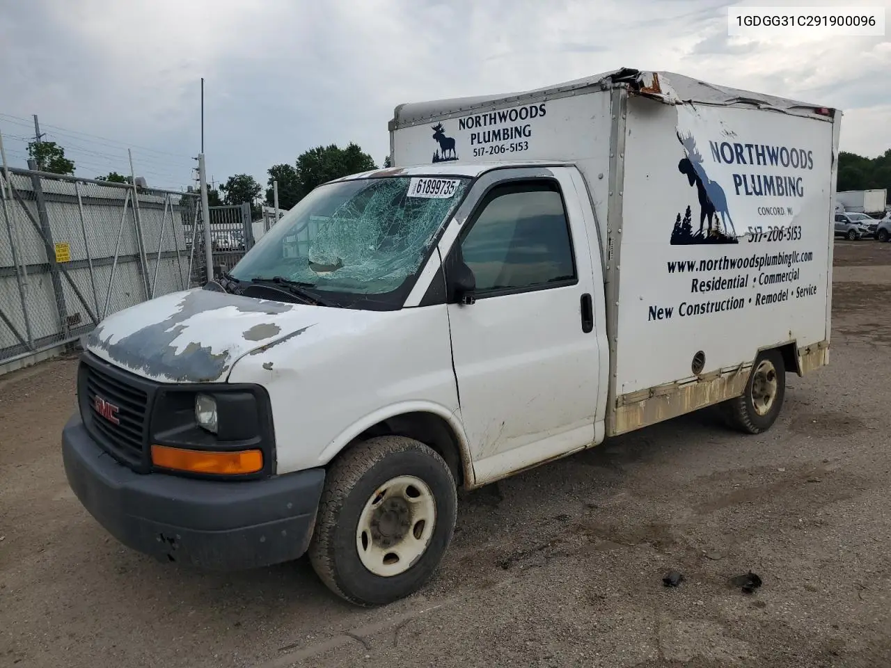2009 GMC Savana Cutaway G3500 VIN: 1GDGG31C291900096 Lot: 61899735