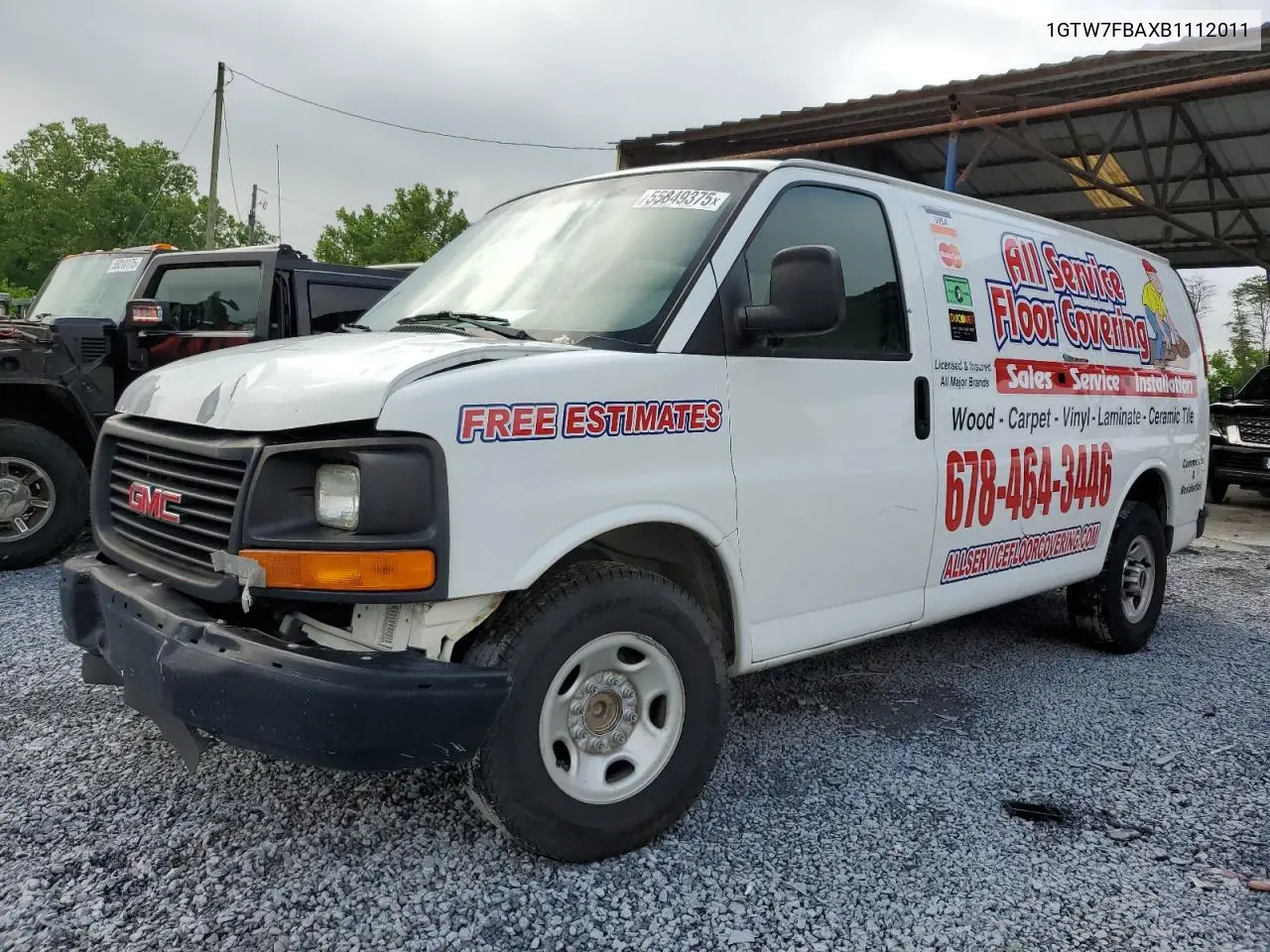 2011 GMC Savana G2500 VIN: 1GTW7FBAXB1112011 Lot: 55849375