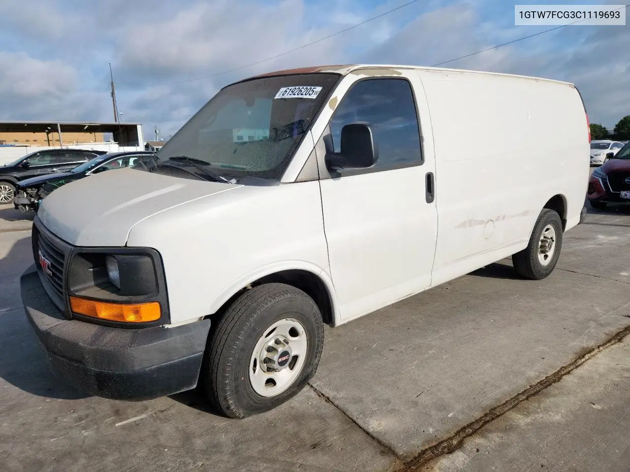 2012 GMC Savana G2500 VIN: 1GTW7FCG3C1119693 Lot: 61926205