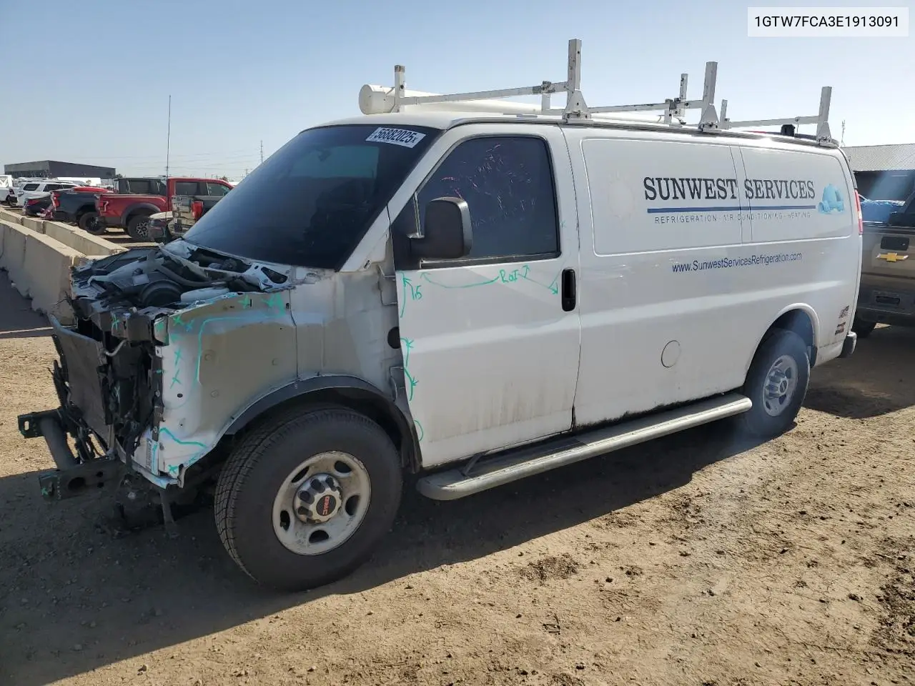 2014 GMC Savana G2500 VIN: 1GTW7FCA3E1913091 Lot: 56882025