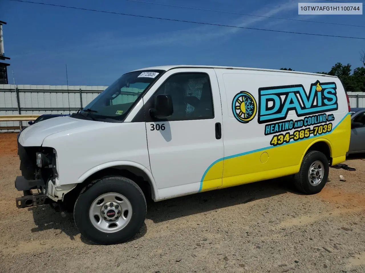 2017 GMC Savana G2500 VIN: 1GTW7AFG1H1100744 Lot: 61723835
