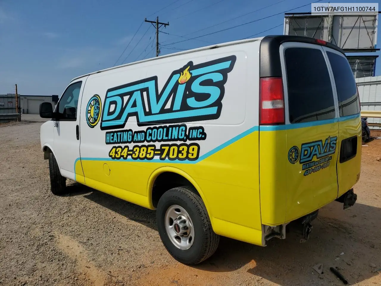 2017 GMC Savana G2500 VIN: 1GTW7AFG1H1100744 Lot: 61723835