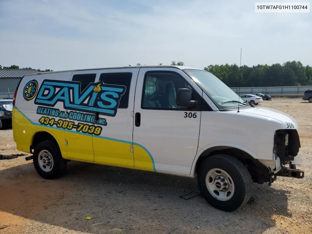 2017 GMC Savana G2500 VIN: 1GTW7AFG1H1100744 Lot: 61723835