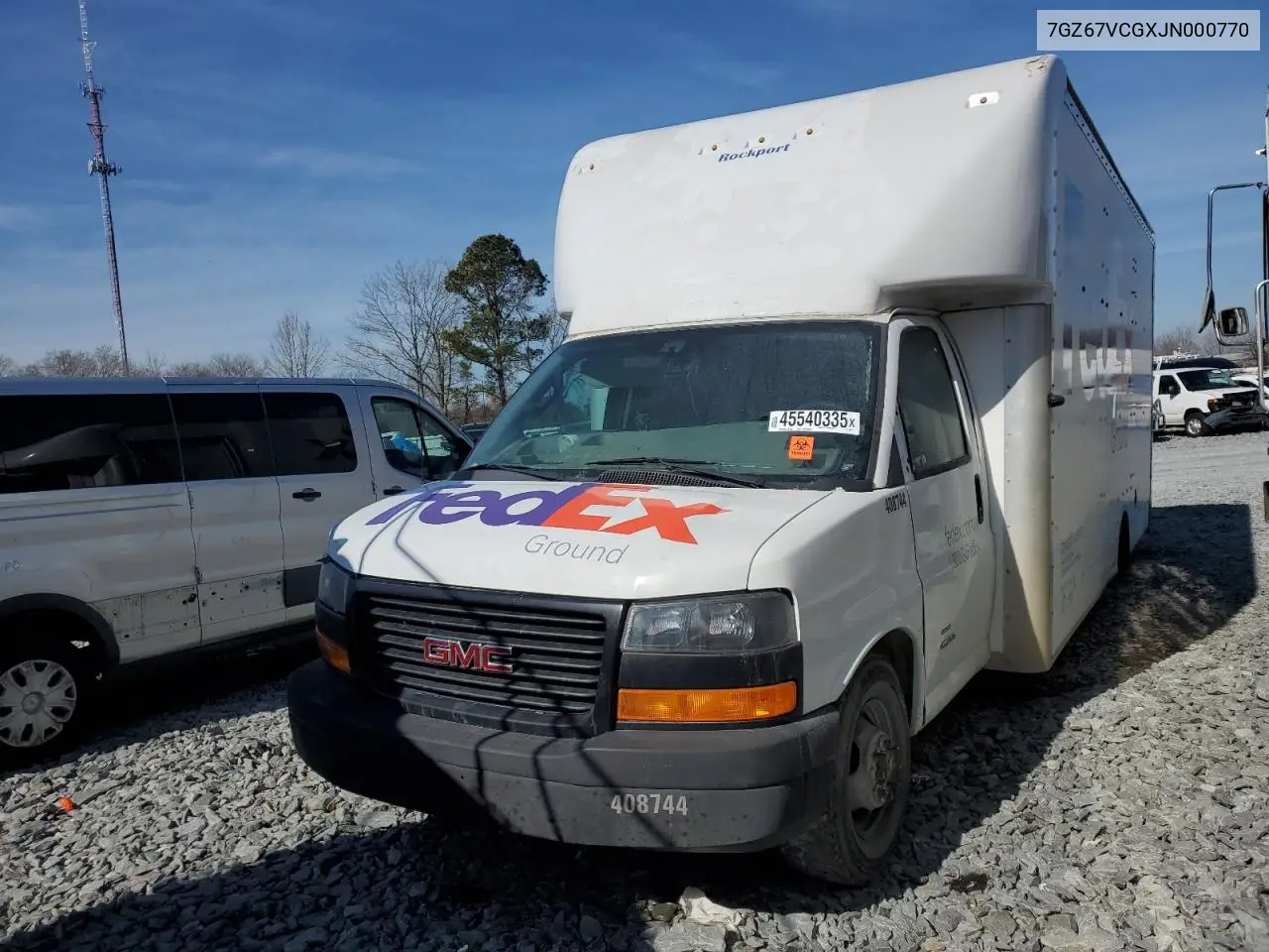 2018 GMC Savana G4500 Delivery Van VIN: 7GZ67VCGXJN000770 Lot: 45540335