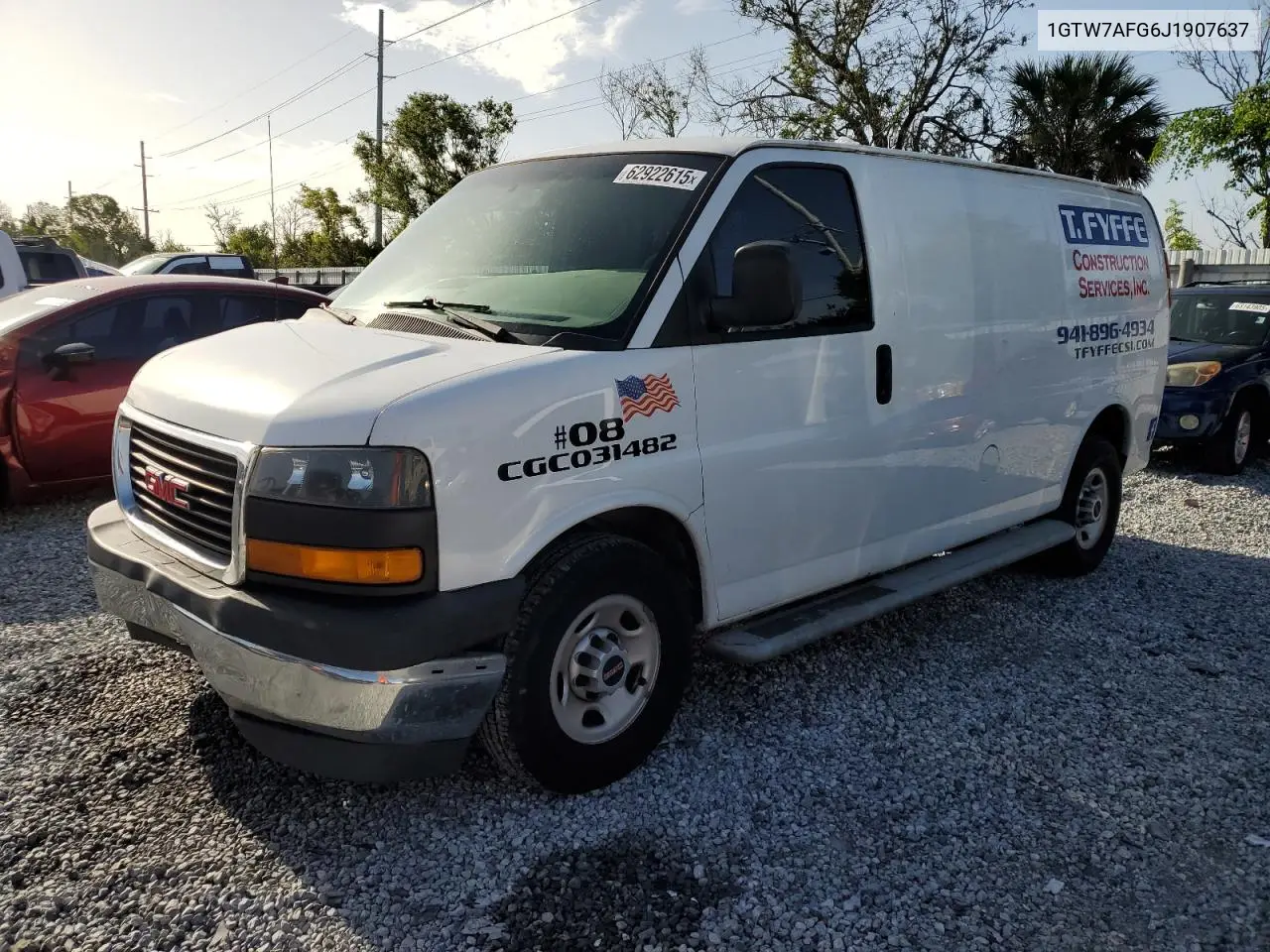 2018 GMC Savana G2500 VIN: 1GTW7AFG6J1907637 Lot: 62922615