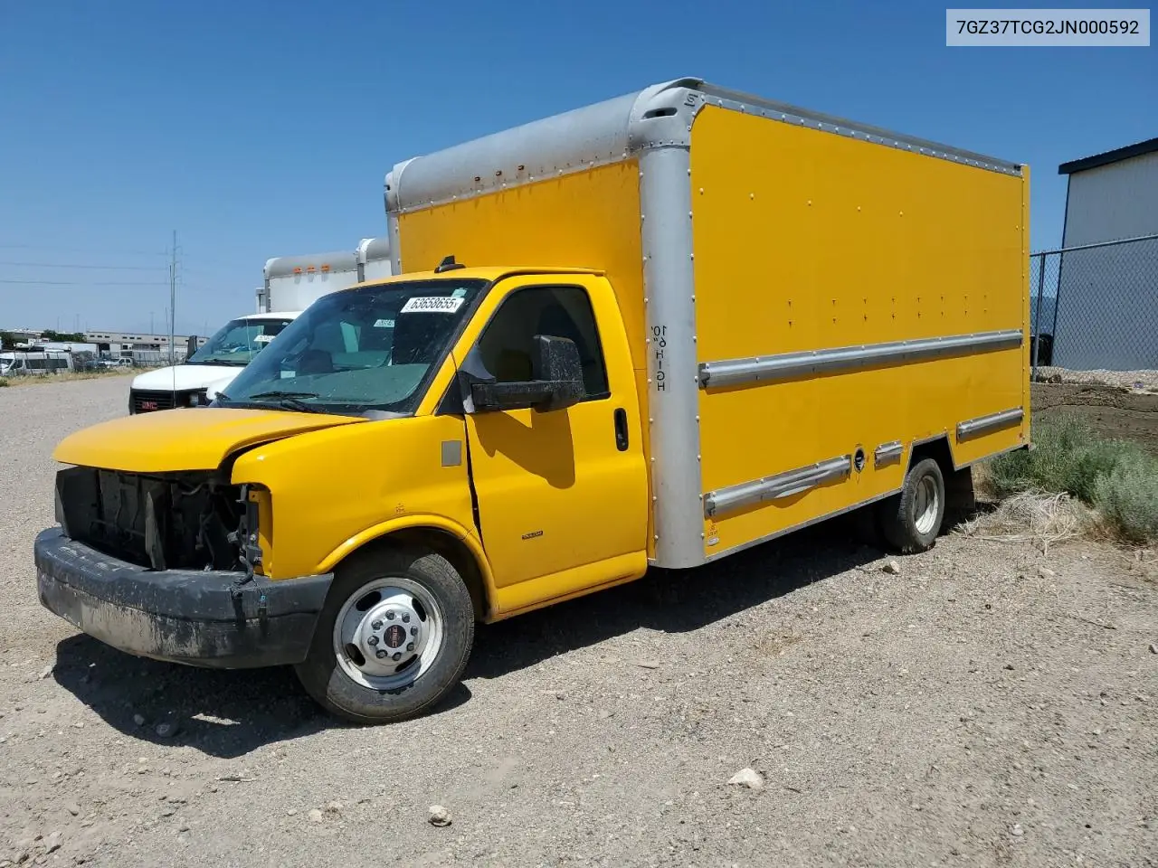 2018 GMC Savana Cutaway G3500 VIN: 7GZ37TCG2JN000592 Lot: 63658655