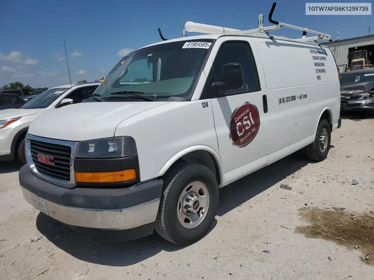 2019 GMC Savana G2500 VIN: 1GTW7AFG6K1259735 Lot: 61904585
