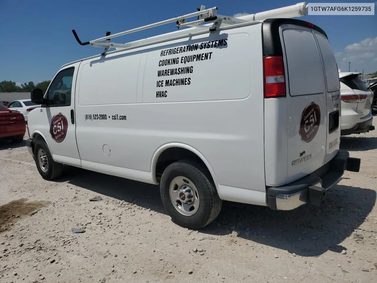 2019 GMC Savana G2500 VIN: 1GTW7AFG6K1259735 Lot: 61904585