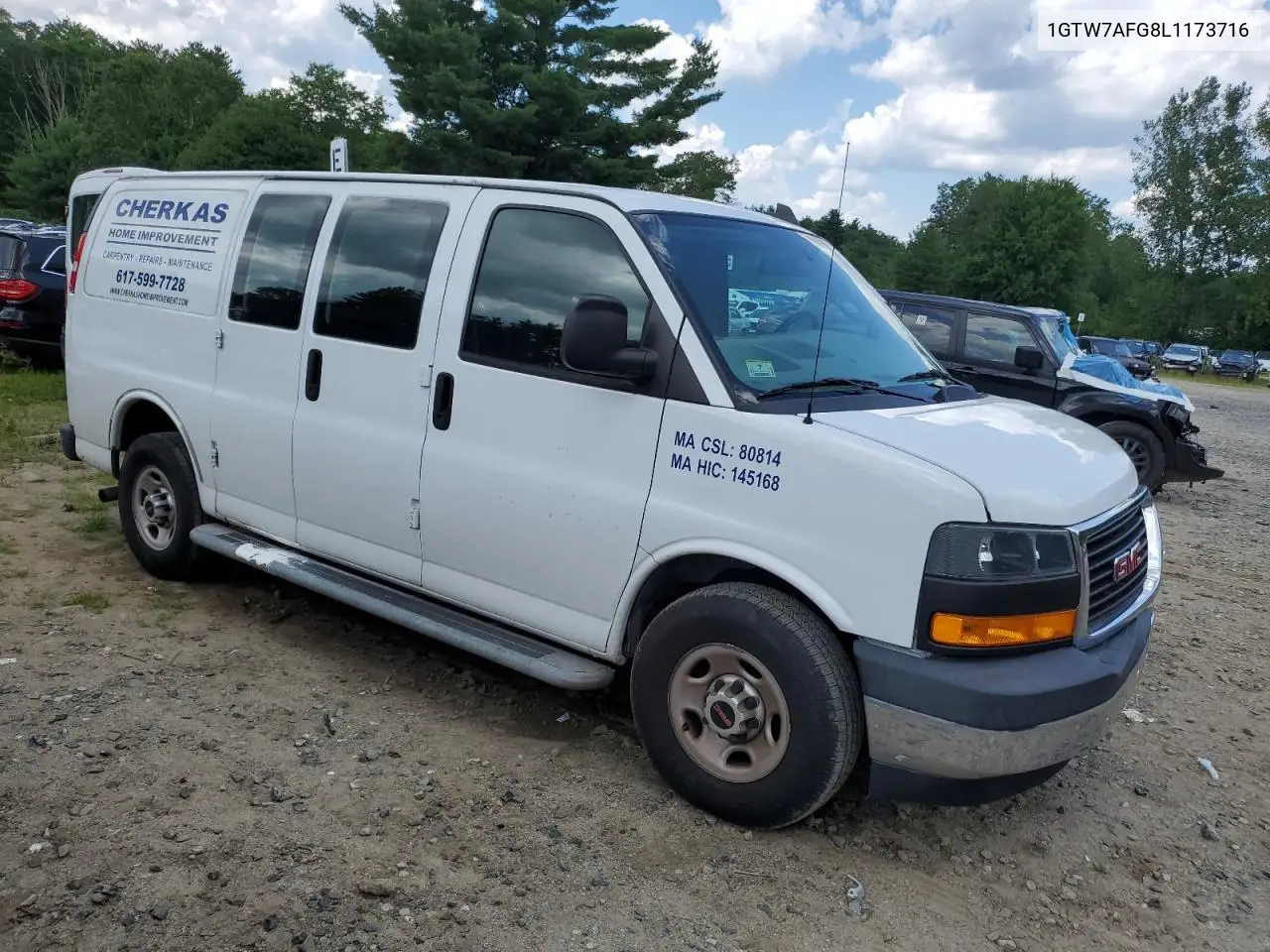 2020 GMC Savana G2500 VIN: 1GTW7AFG8L1173716 Lot: 64387705