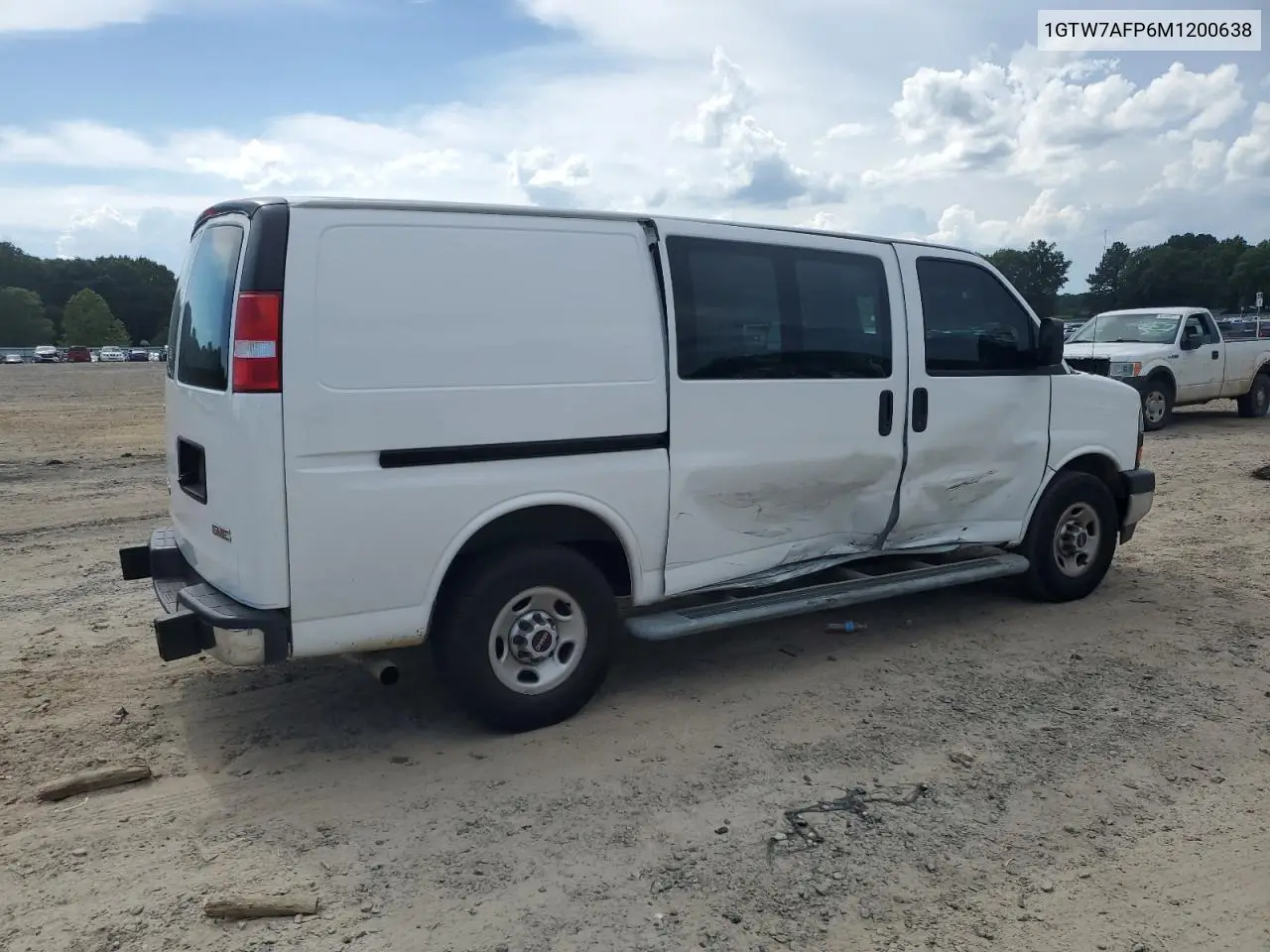 2021 GMC Savana G2500 VIN: 1GTW7AFP6M1200638 Lot: 62916605