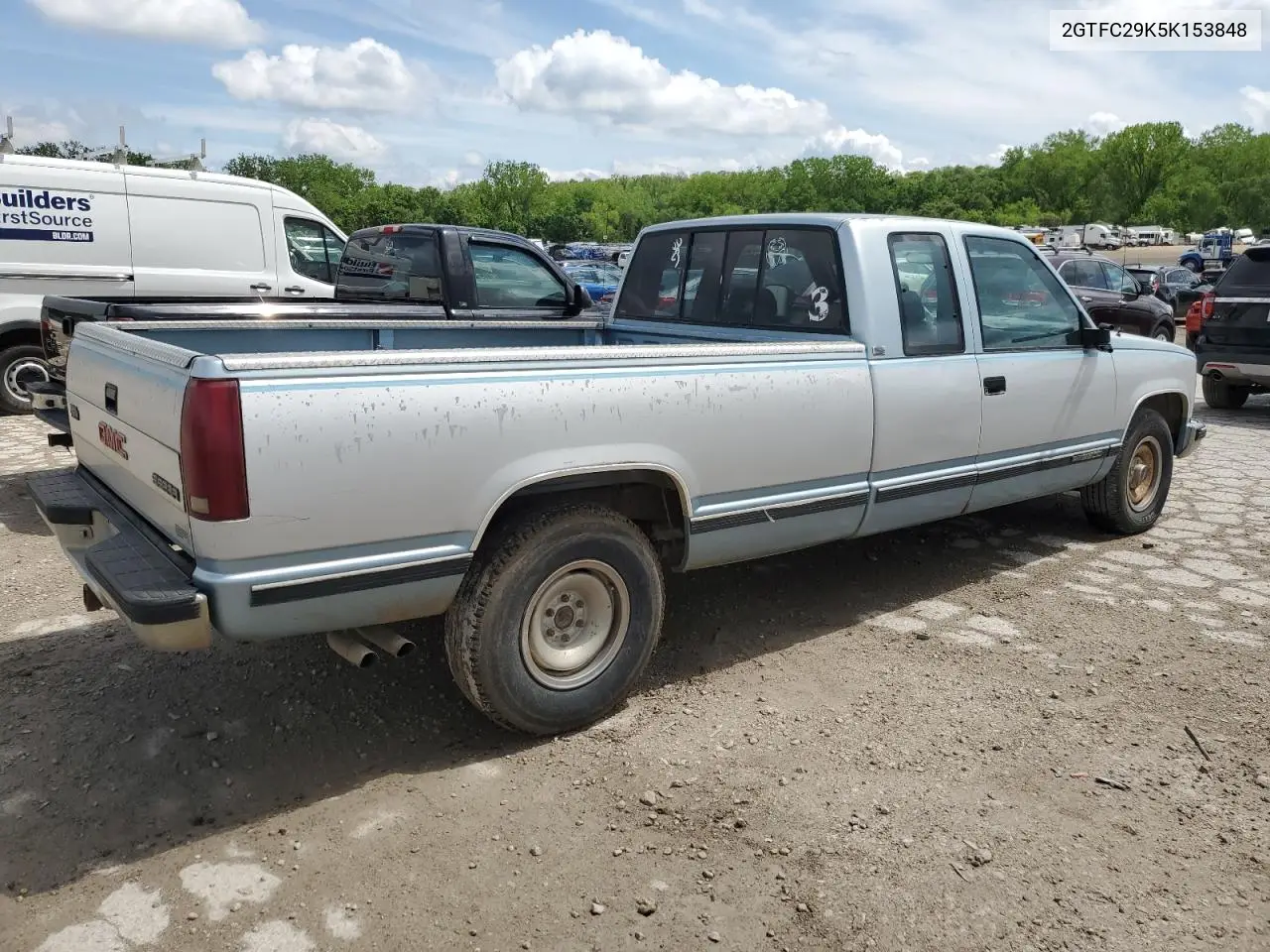 1989 GMC Sierra C2500 VIN: 2GTFC29K5K153848 Lot: 55354045