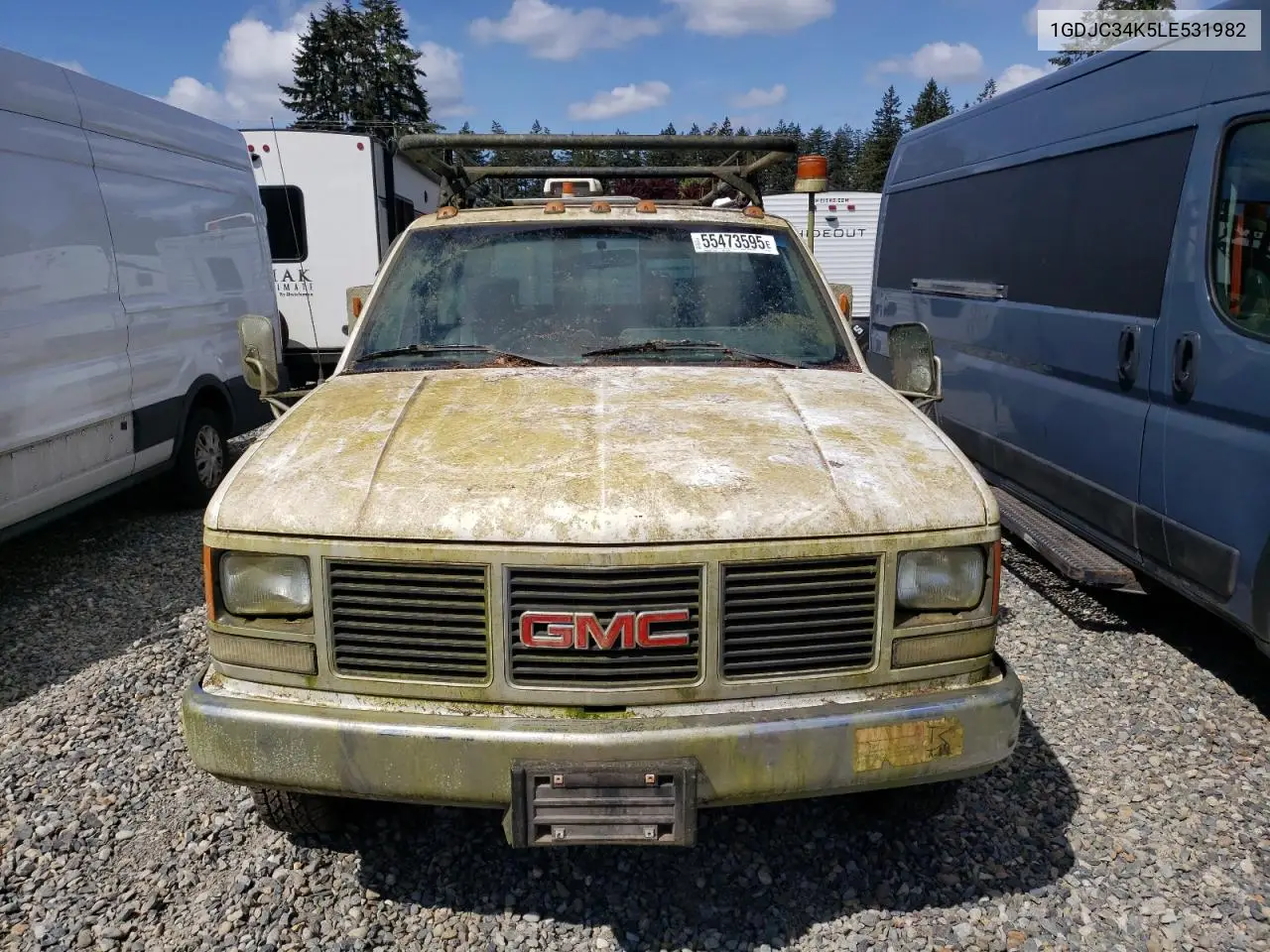 1990 GMC Sierra C3500 VIN: 1GDJC34K5LE531982 Lot: 55473595