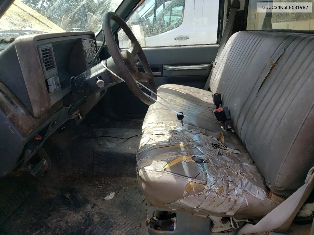 1990 GMC Sierra C3500 VIN: 1GDJC34K5LE531982 Lot: 55473595