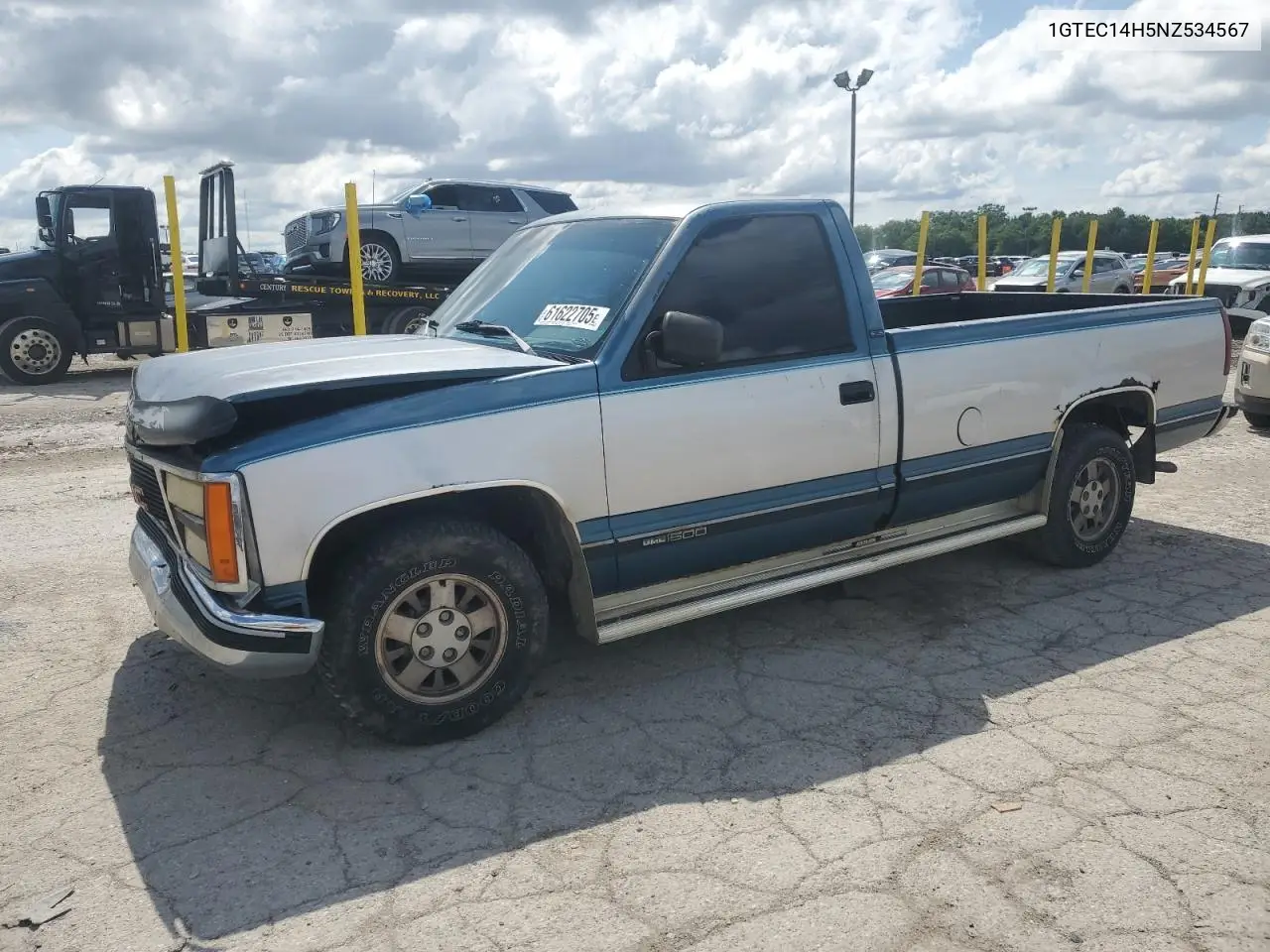 1992 GMC Sierra C1500 VIN: 1GTEC14H5NZ534567 Lot: 61622705