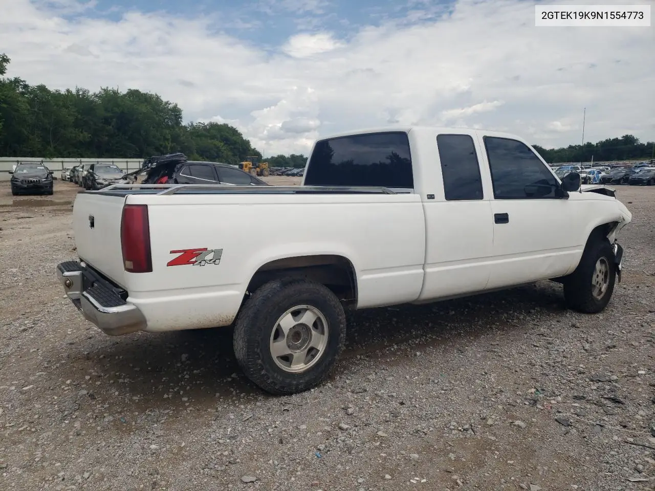 1992 GMC Sierra K1500 VIN: 2GTEK19K9N1554773 Lot: 62872005
