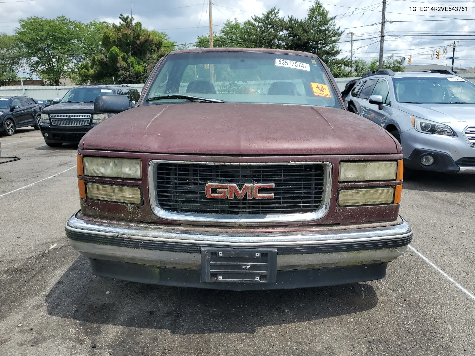 1997 GMC Sierra C1500 VIN: 1GTEC14R2VE543761 Lot: 63517574