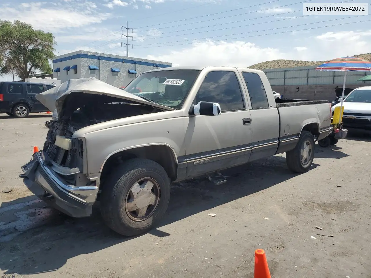 1998 GMC Sierra K1500 VIN: 1GTEK19R0WE542072 Lot: 62132395