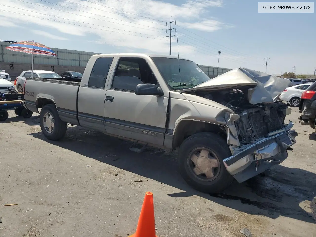 1998 GMC Sierra K1500 VIN: 1GTEK19R0WE542072 Lot: 62132395