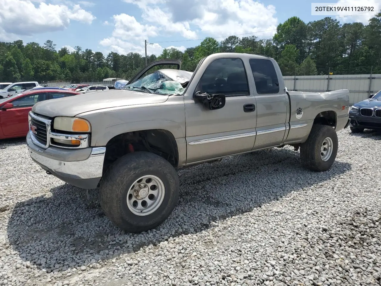 2001 GMC New Sierra K1500 VIN: 2GTEK19V411126792 Lot: 56729965