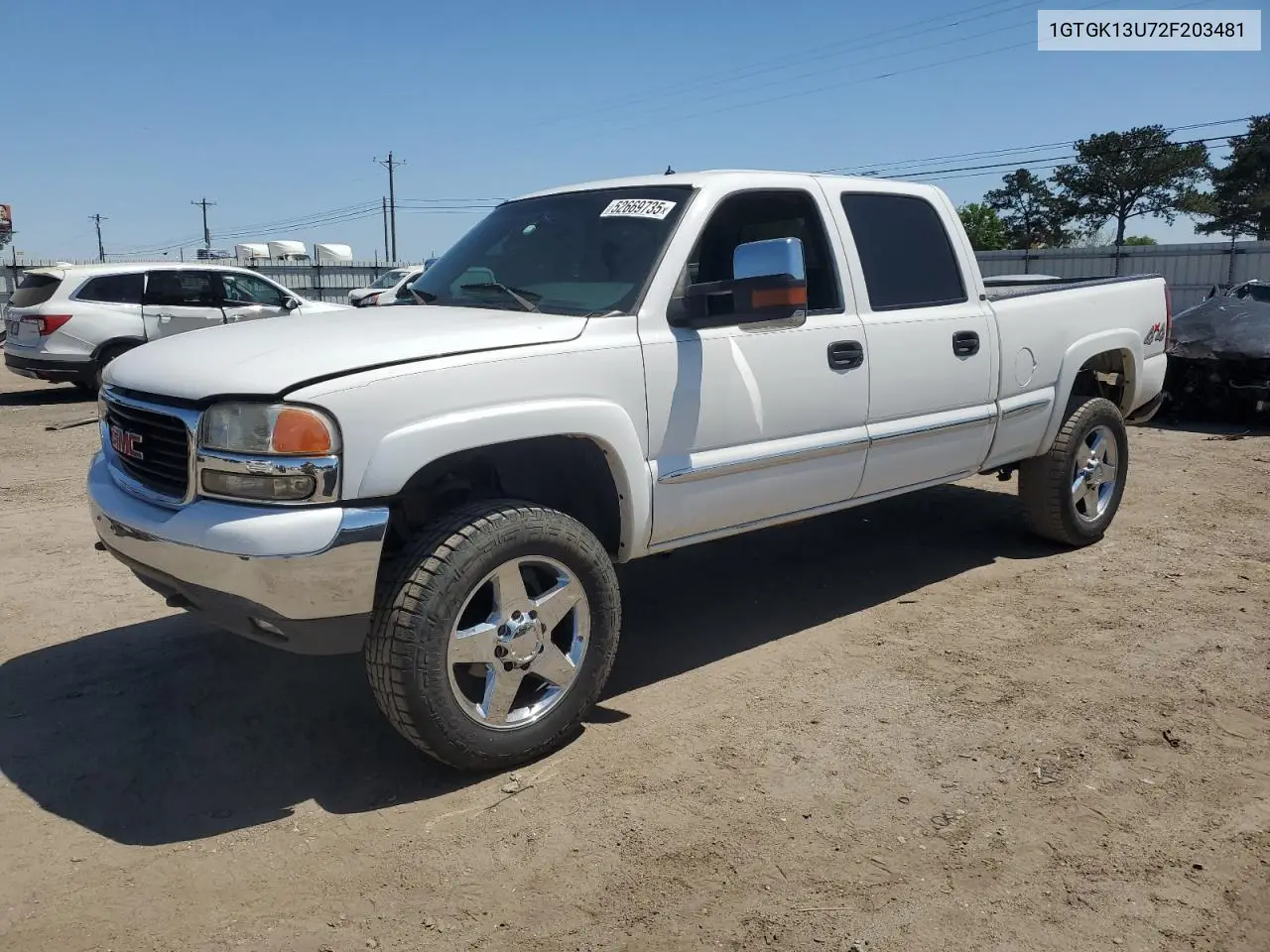 2002 GMC Sierra K1500 Heavy Duty VIN: 1GTGK13U72F203481 Lot: 52669735
