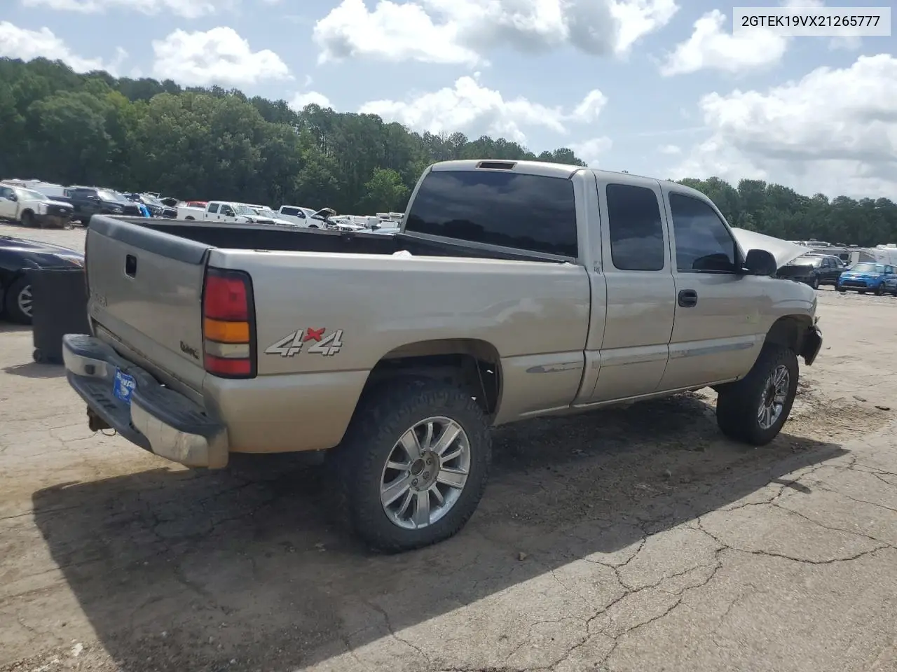 2002 GMC New Sierra K1500 VIN: 2GTEK19VX21265777 Lot: 62720945