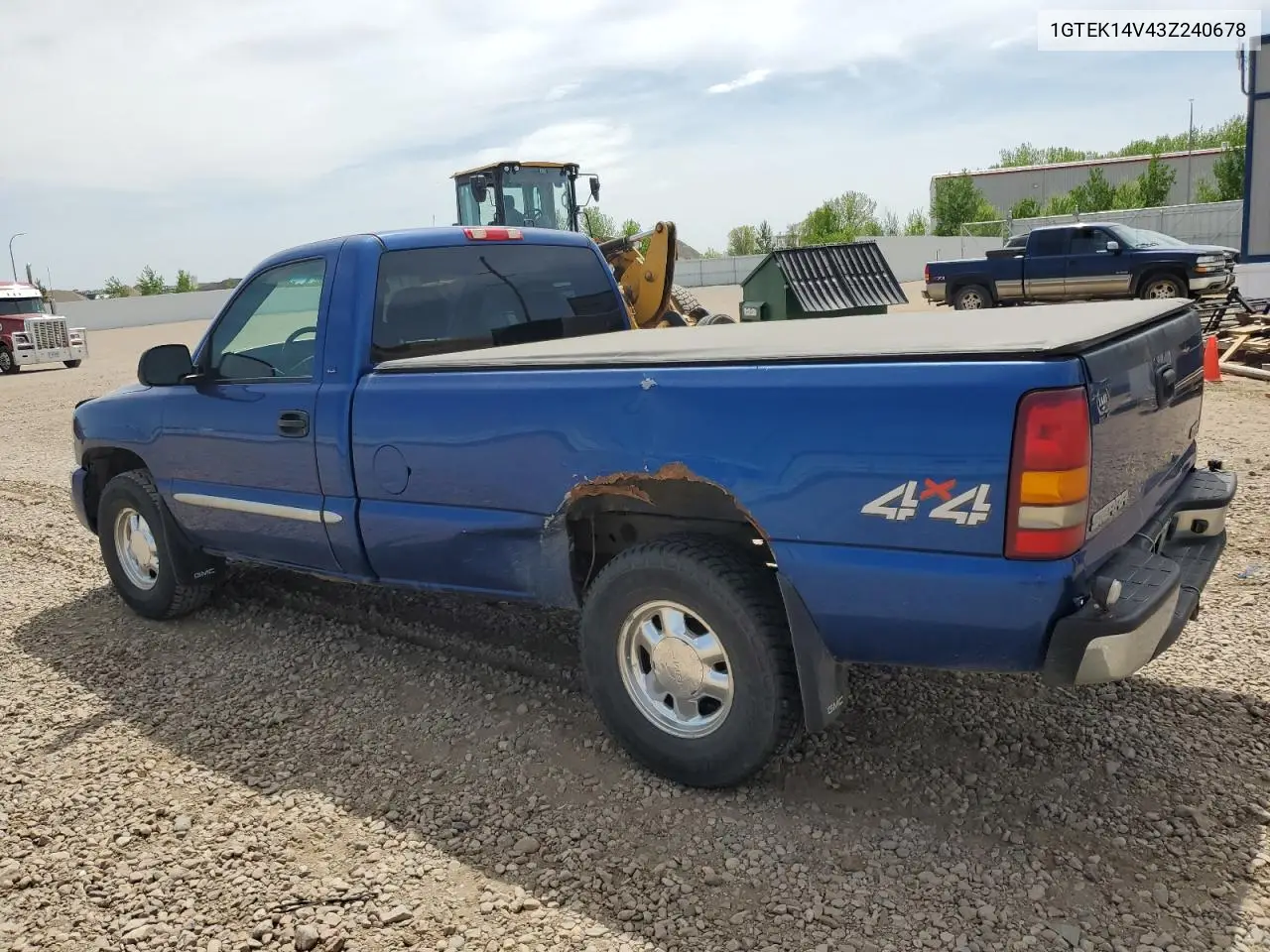 2003 GMC New Sierra K1500 VIN: 1GTEK14V43Z240678 Lot: 56372285