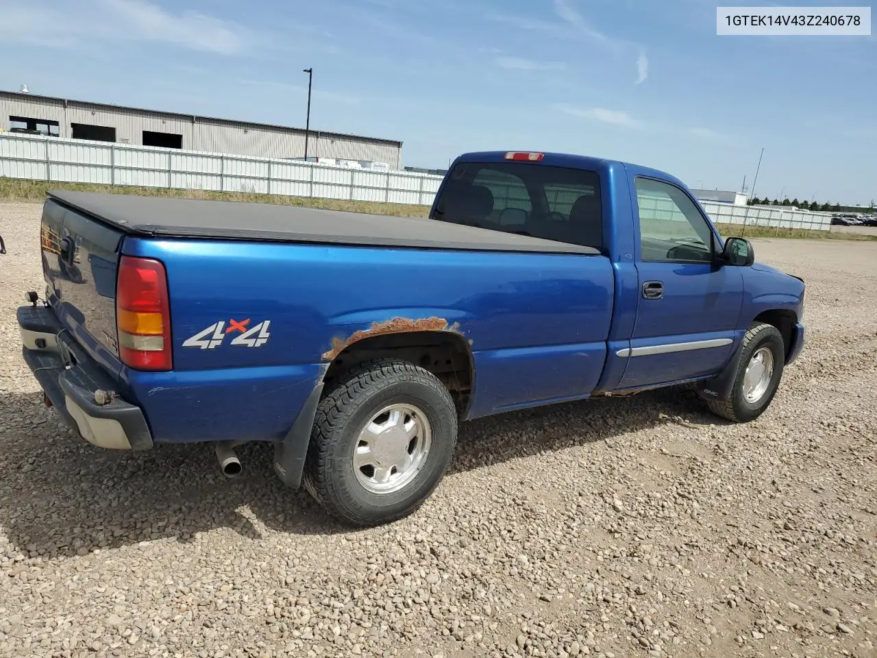 2003 GMC New Sierra K1500 VIN: 1GTEK14V43Z240678 Lot: 56372285