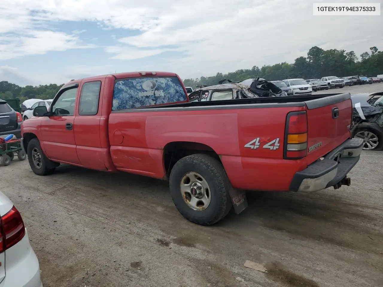 2004 GMC New Sierra K1500 VIN: 1GTEK19T94E375333 Lot: 61737125