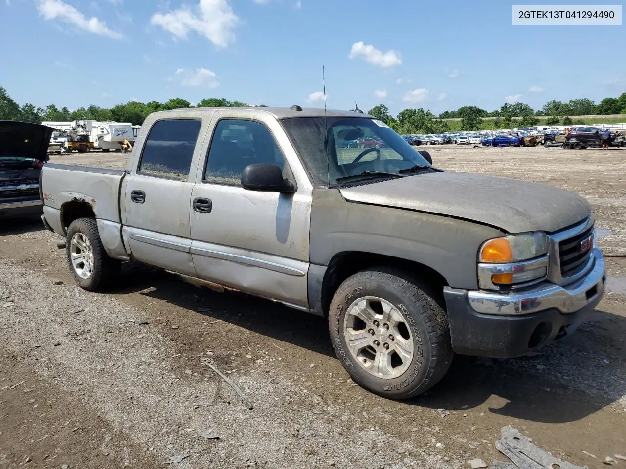 2004 GMC New Sierra K1500 VIN: 2GTEK13T041294490 Lot: 62596055