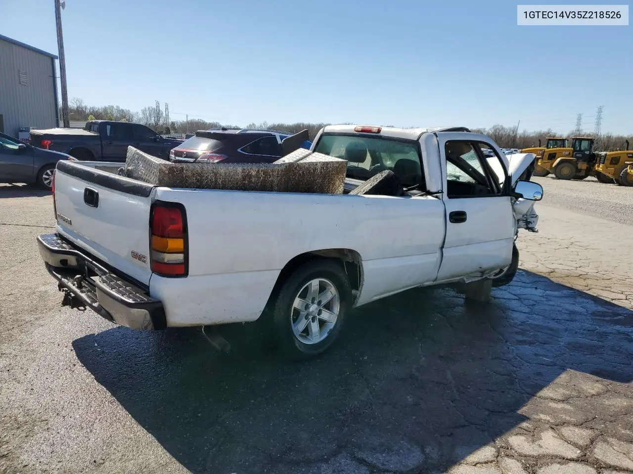 2005 GMC New Sierra C1500 VIN: 1GTEC14V35Z218526 Lot: 48959935