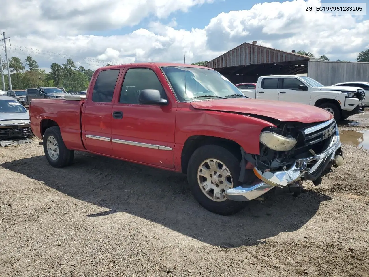 2005 GMC New Sierra C1500 VIN: 2GTEC19V951283205 Lot: 55248235