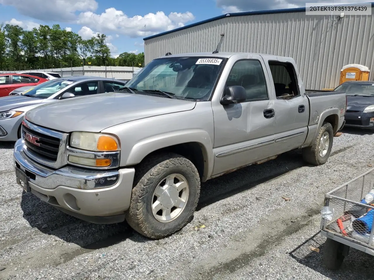 2005 GMC New Sierra K1500 VIN: 2GTEK13T351376439 Lot: 55336835