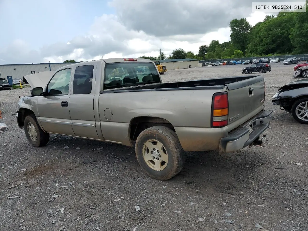 2005 GMC New Sierra K1500 VIN: 1GTEK19B35E241510 Lot: 56581085