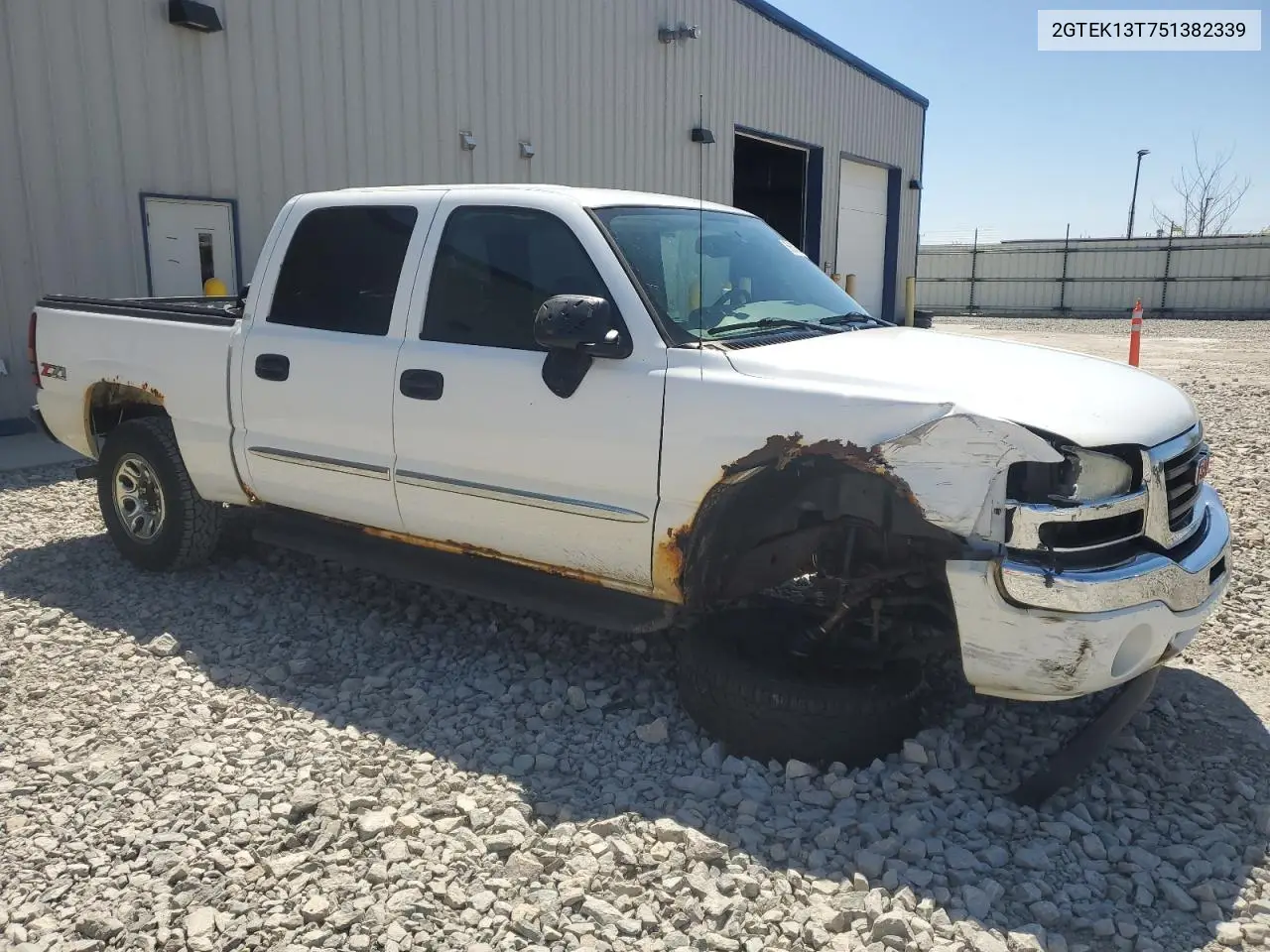 2005 GMC New Sierra K1500 VIN: 2GTEK13T751382339 Lot: 56607645