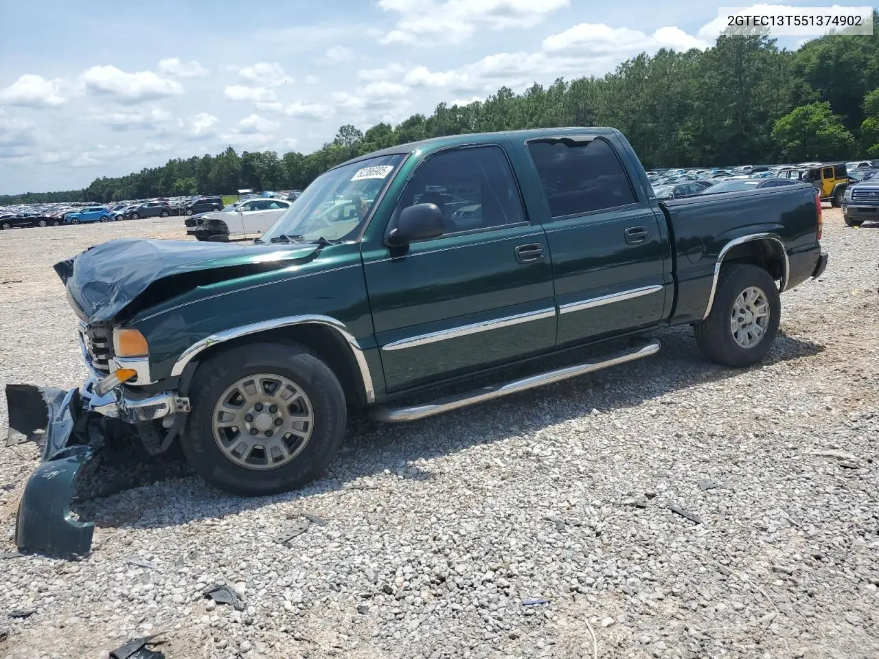 2005 GMC New Sierra C1500 VIN: 2GTEC13T551374902 Lot: 62386905