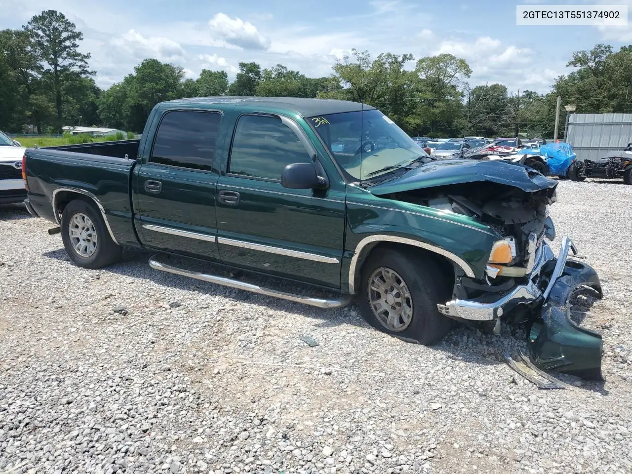 2005 GMC New Sierra C1500 VIN: 2GTEC13T551374902 Lot: 62386905
