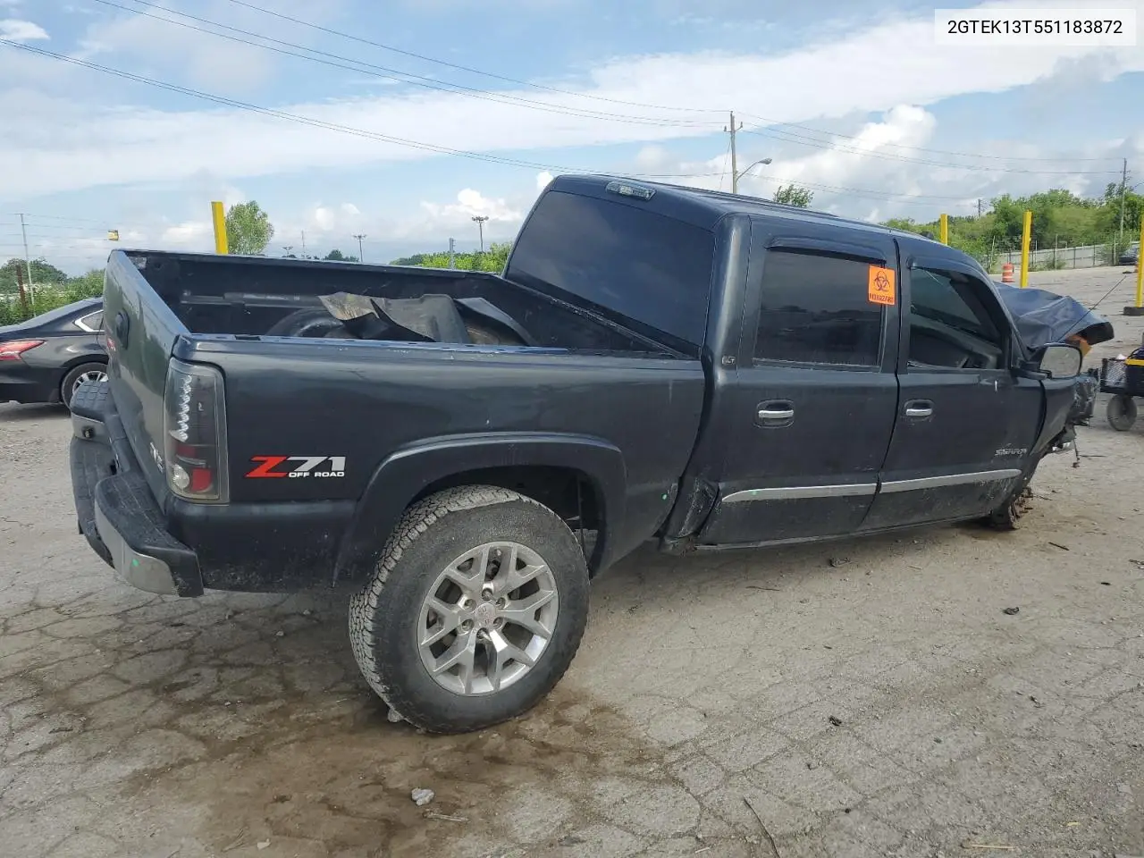 2005 GMC New Sierra K1500 VIN: 2GTEK13T551183872 Lot: 62696625