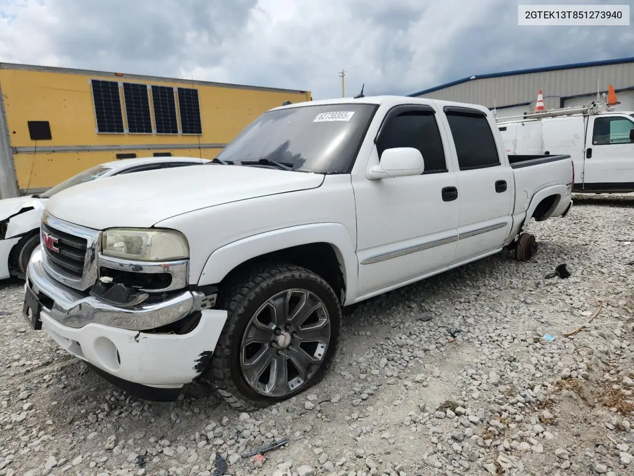 2005 GMC New Sierra K1500 VIN: 2GTEK13T851273940 Lot: 62730355