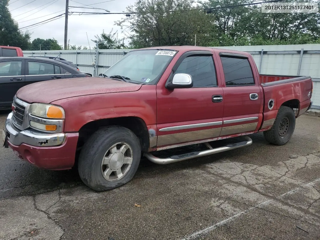 2005 GMC New Sierra K1500 VIN: 2GTEK13T251177401 Lot: 62755075