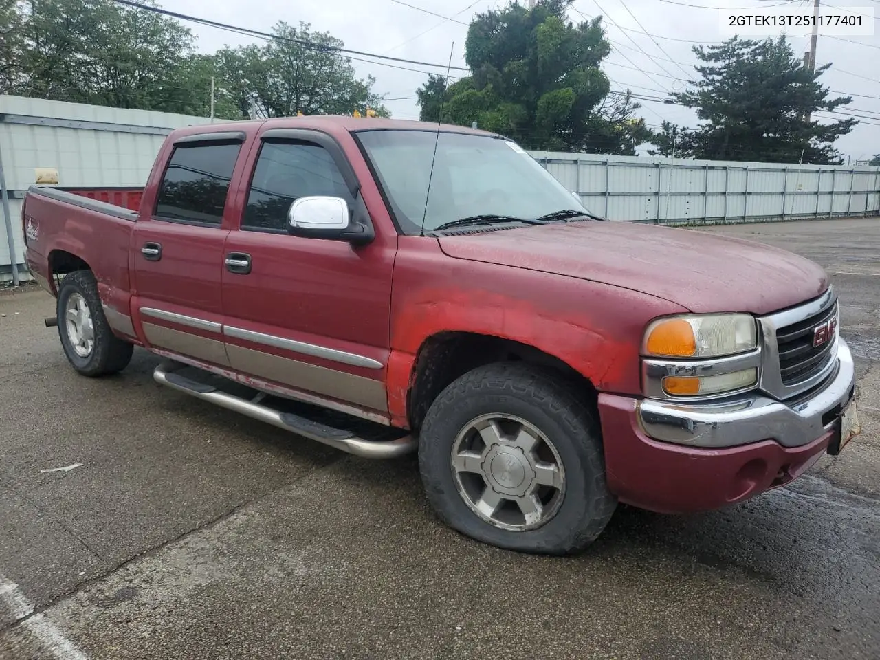 2005 GMC New Sierra K1500 VIN: 2GTEK13T251177401 Lot: 62755075