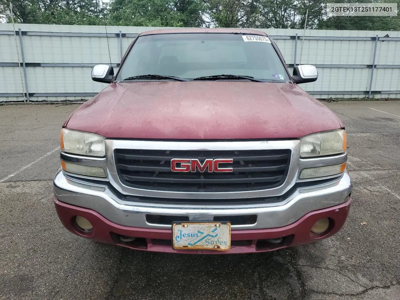 2005 GMC New Sierra K1500 VIN: 2GTEK13T251177401 Lot: 62755075