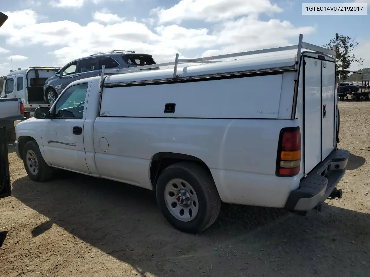 2007 GMC New Sierra C1500 Classic VIN: 1GTEC14V07Z192017 Lot: 56999455