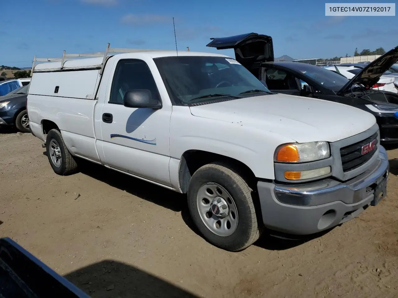 2007 GMC New Sierra C1500 Classic VIN: 1GTEC14V07Z192017 Lot: 56999455